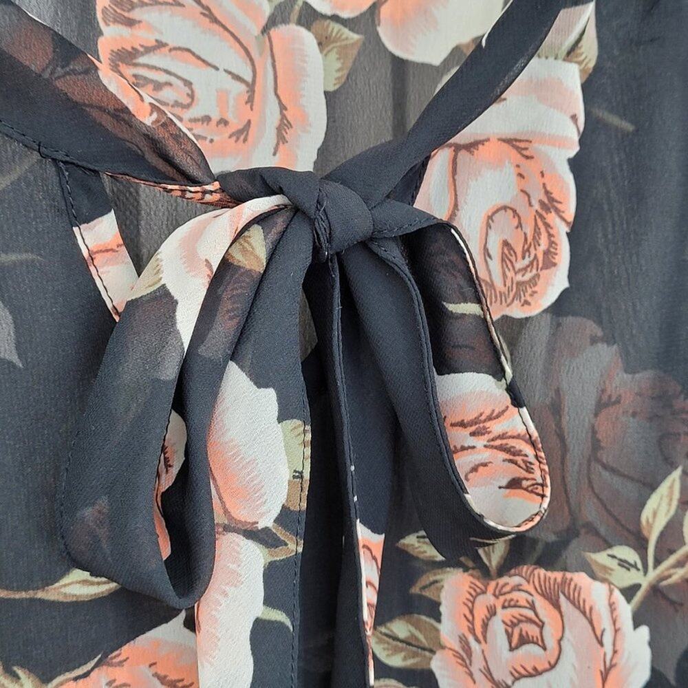 Marisol Sheer Floral Top S - Picture 4 of 8